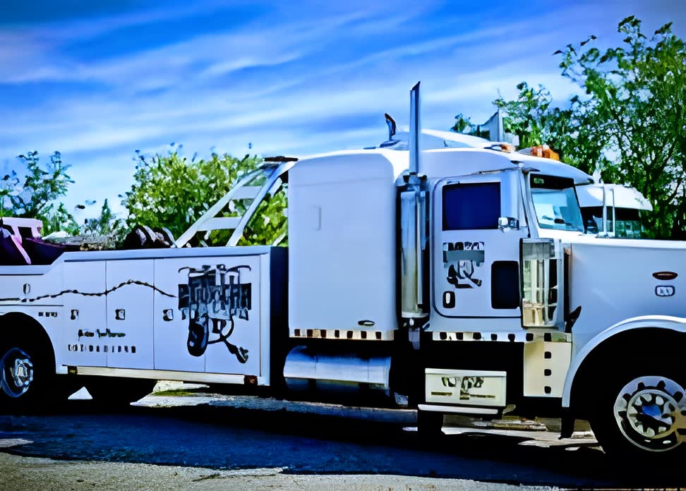American Muffler & Towing heavy-duty Peterbilt wrecker, Gallup NM