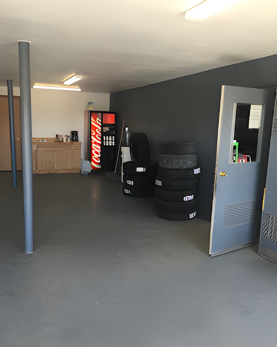 Tire storage at the shop
